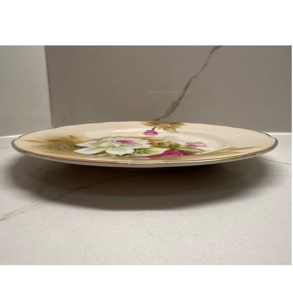 Salad Plate Heritage Brown (Floral) by Lefton Discontinued 1882 - Picture 5 of 6